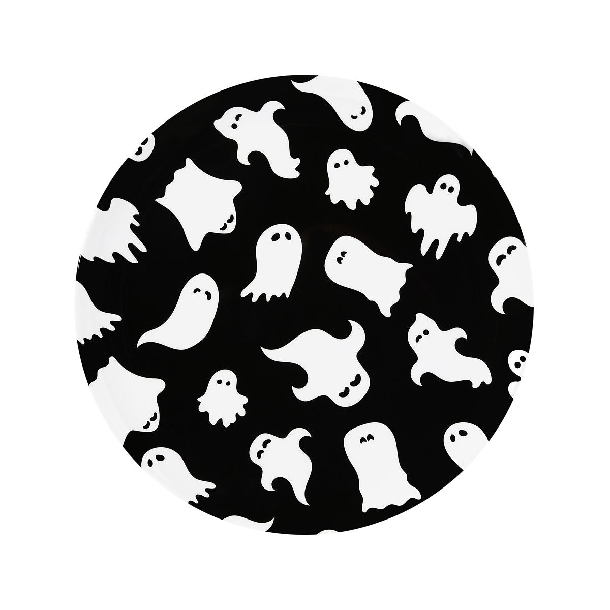 Plastic Ghost Plates - 4 Pack BLACK AND WHITE
