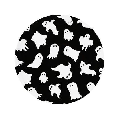 Plastic Ghost Plates - 4 Pack BLACK AND WHITE