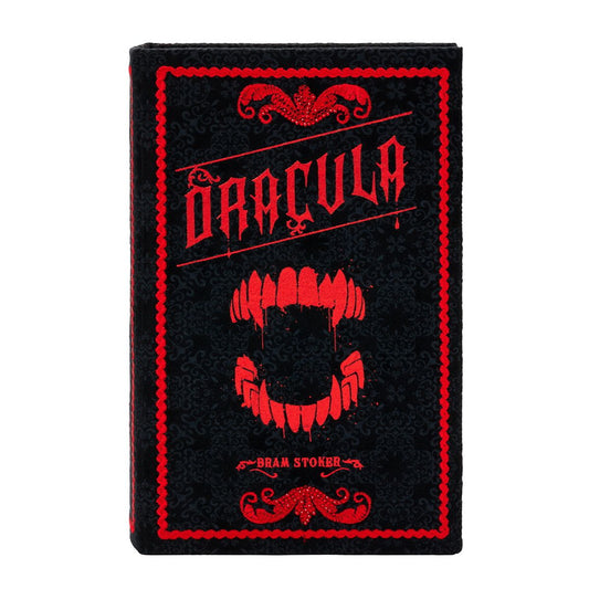 Velvet Dracula Book Trinket Box BLACK AND RED