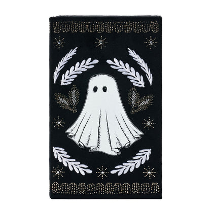 Velvet Ghost Book Trinket Box BLACK AND WHITE