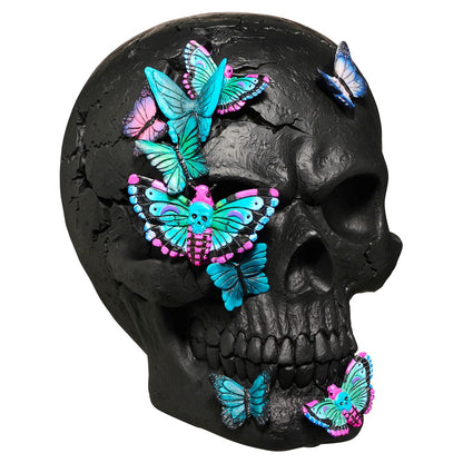 Mystical Arts Black Butterfly Skull MULTI-COLOR