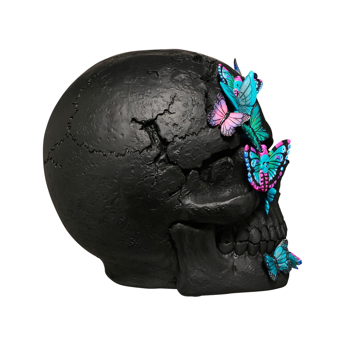 Mystical Arts Black Butterfly Skull MULTI-COLOR