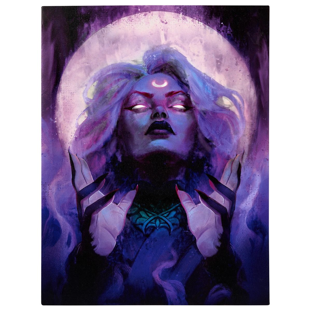 Mystical Arts Moon Witch Canvas PURPLE