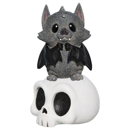 Bat Skull Statue BLACK
