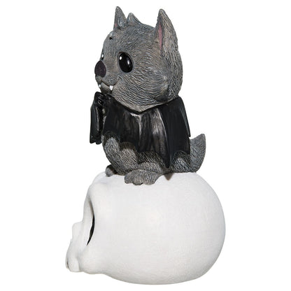 Bat Skull Statue BLACK