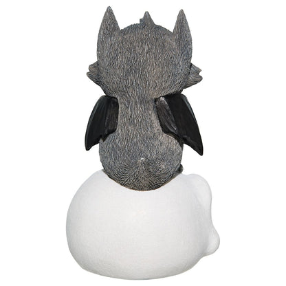 Bat Skull Statue BLACK