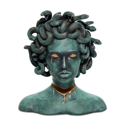 Medusa Bust Statue GREEN - MULTI