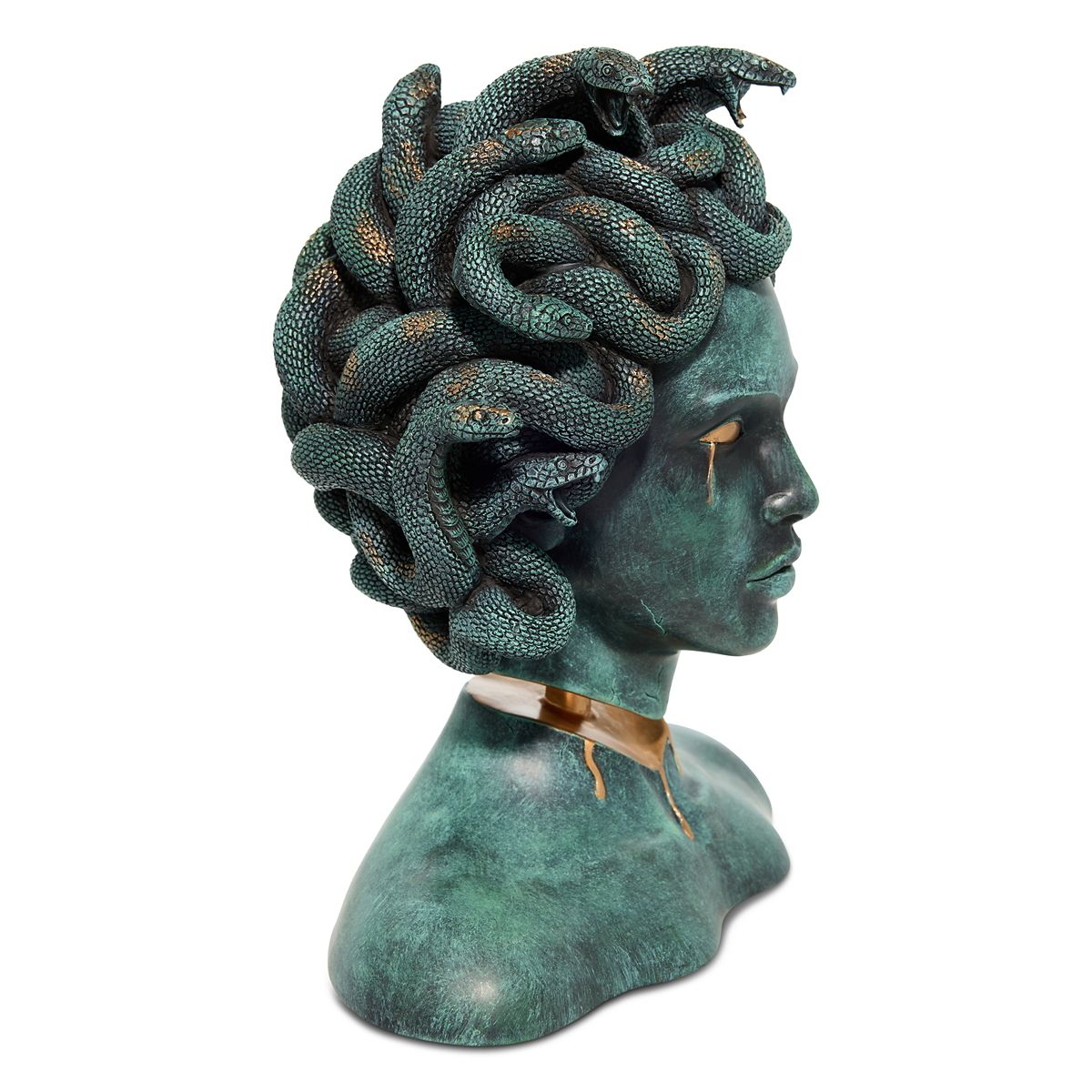 Medusa Bust Statue GREEN - MULTI