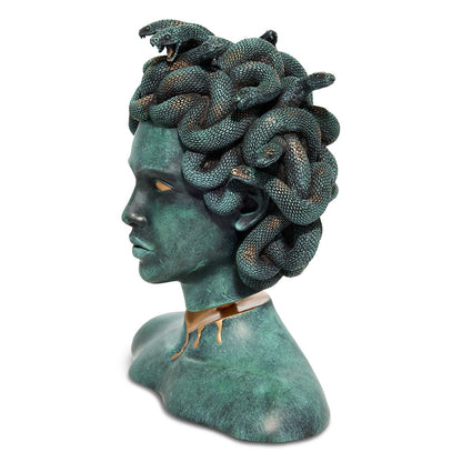 Medusa Bust Statue GREEN - MULTI