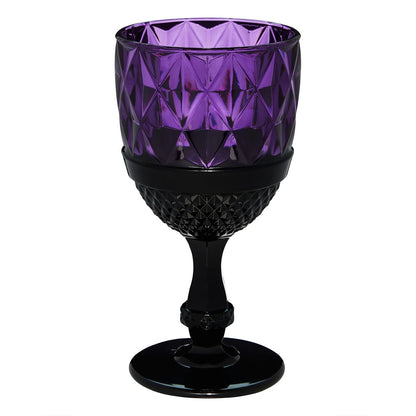 Purple Gothic Glass Goblet BLACK AND PURPLE