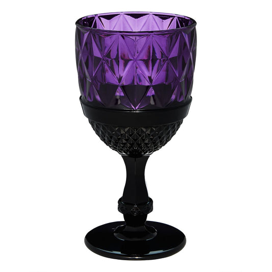 Purple Gothic Glass Goblet BLACK AND PURPLE