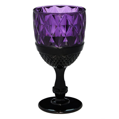 Purple Gothic Glass Goblet BLACK AND PURPLE
