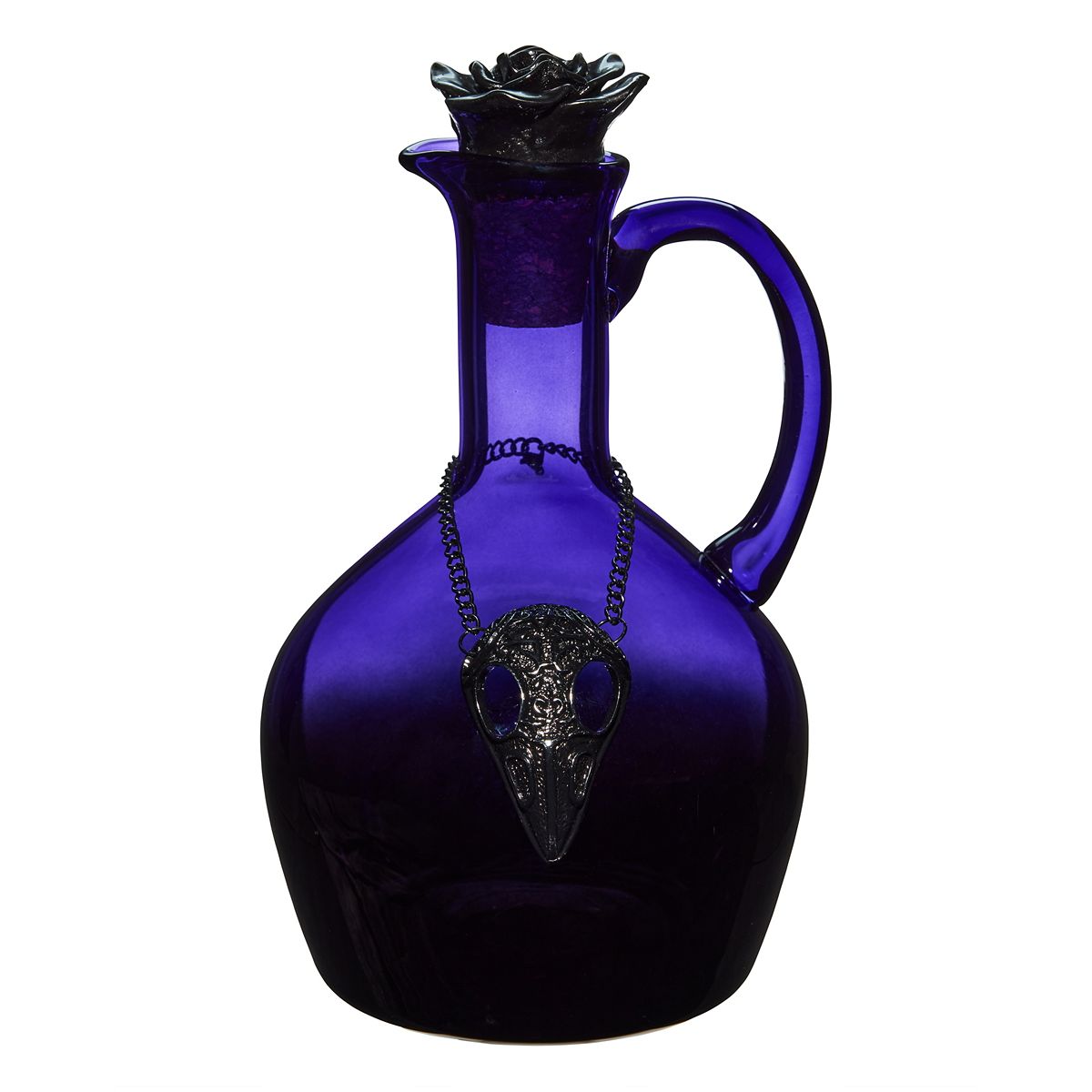 Purple Gothic Glass Rose Decanter PURPLE