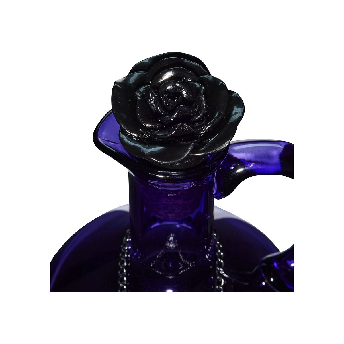 Purple Gothic Glass Rose Decanter PURPLE