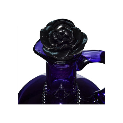 Purple Gothic Glass Rose Decanter PURPLE