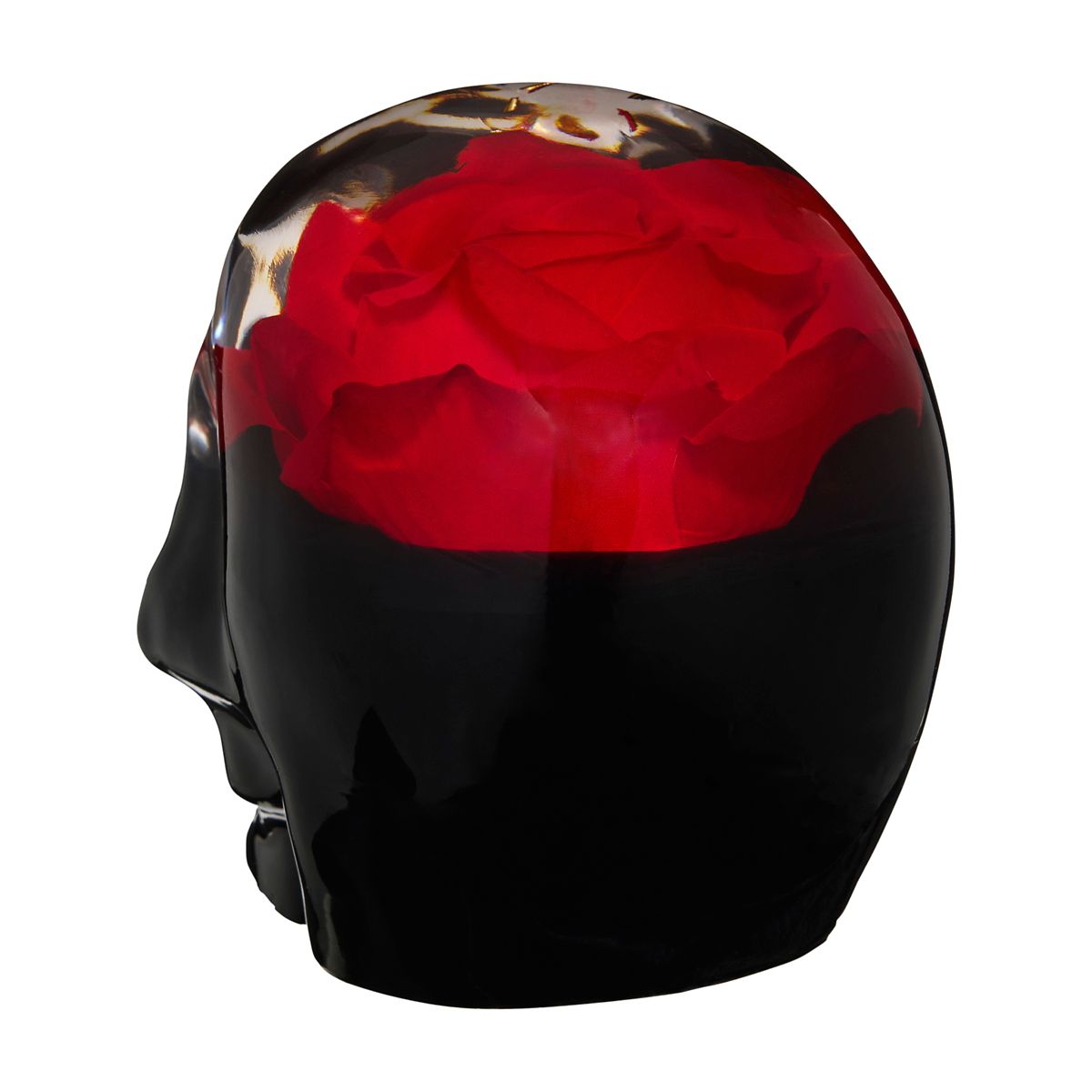 Enchanted Rose Skull BLACK AND RED