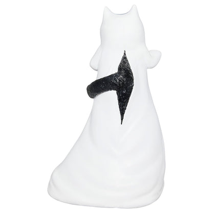 Ghost Kitty Statue BLACK AND WHITE