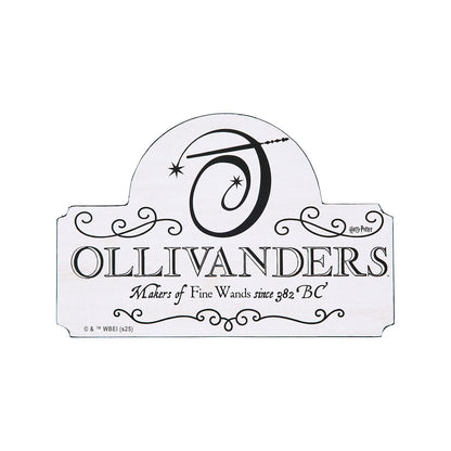 Ollivanders Tabletop Sign - Harry Potter BLACK AND WHITE