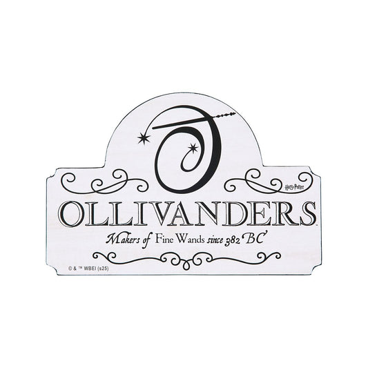 Ollivanders Tabletop Sign - Harry Potter BLACK AND WHITE