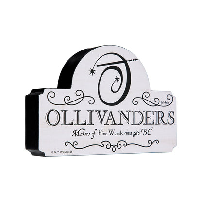 Ollivanders Tabletop Sign - Harry Potter BLACK AND WHITE