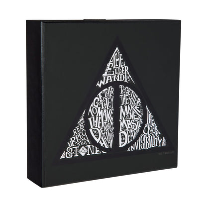 Deathly Hallows Tabletop Sign - Harry Potter BLACK AND WHITE