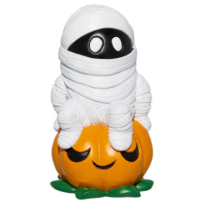Pumpkin Mummy Tabletop Statue BLACK / MULTI