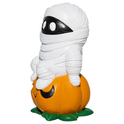 Pumpkin Mummy Tabletop Statue BLACK / MULTI