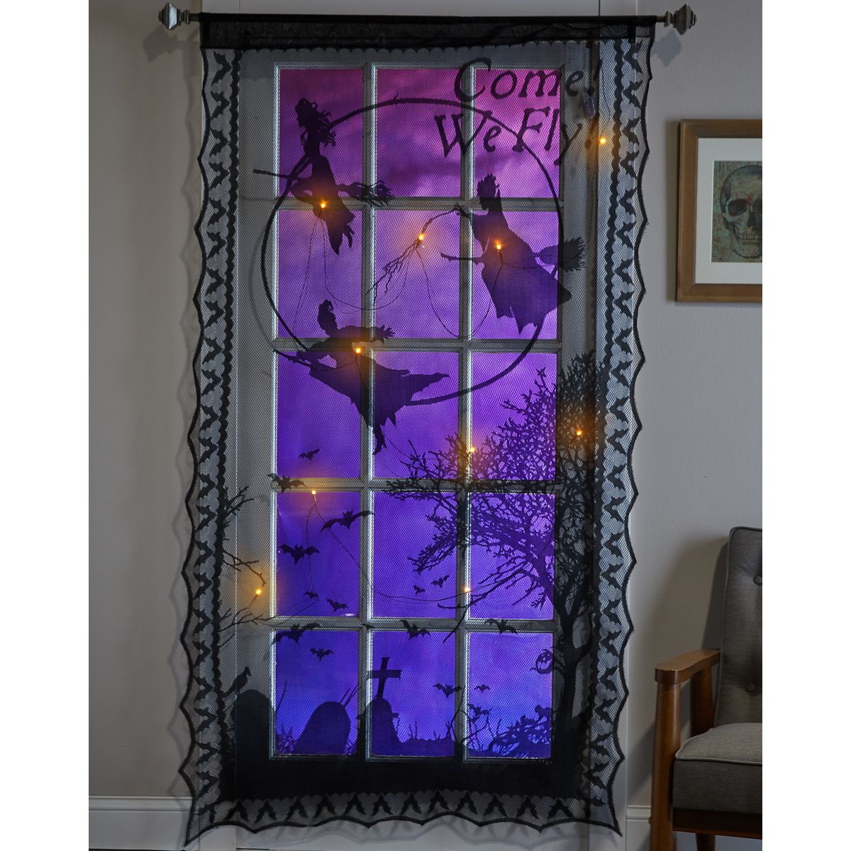 Light-Up Lace Panel – Hocus Pocus BLACK
