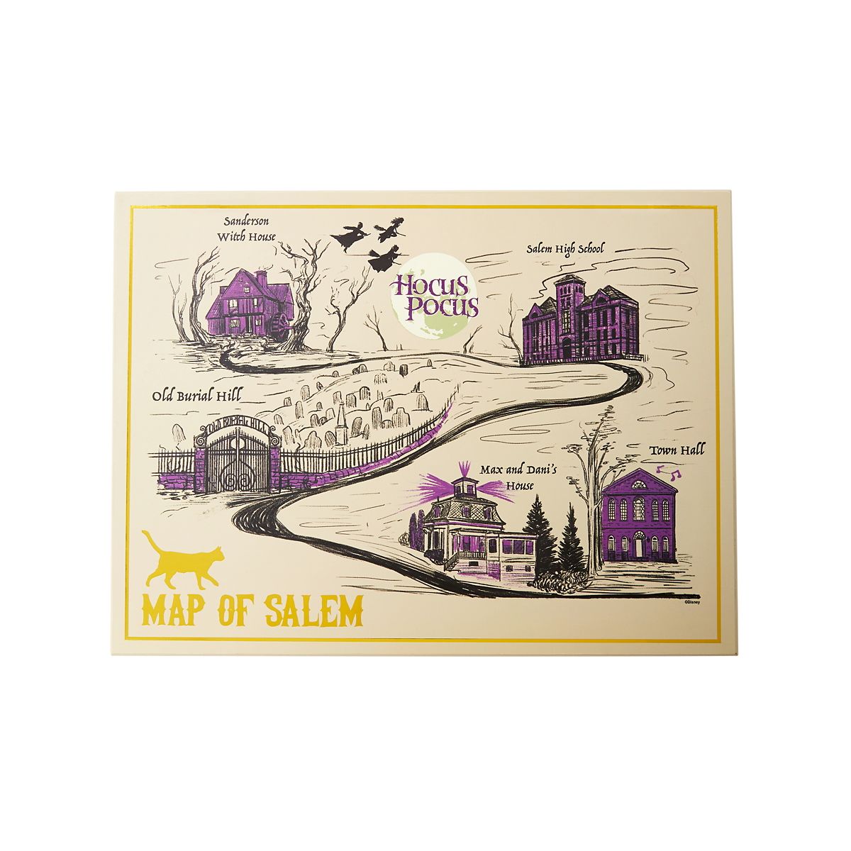 Salem Map Sign - Hocus Pocus MULTI-COLOR