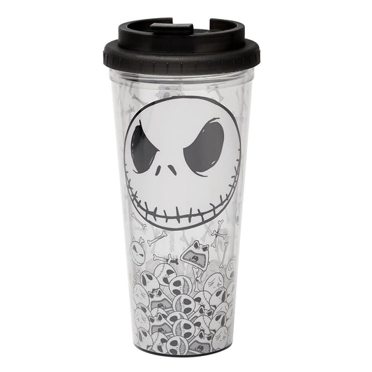 Jack Skellington Travel Tumbler 24 Oz. - The Nightmare Before Christmas BLACK AND WHITE