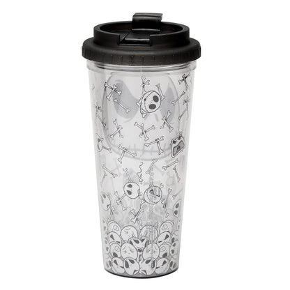 Jack Skellington Travel Tumbler 24 Oz. - The Nightmare Before Christmas BLACK AND WHITE
