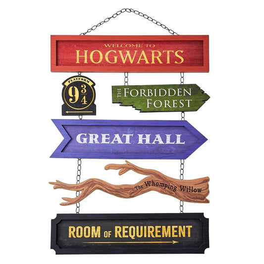Welcome to Hogwarts Direction Sign - Harry Potter MULTI-COLOR