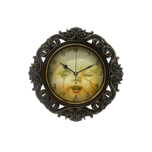 Antique Doll Face Clock MULTI-COLOR