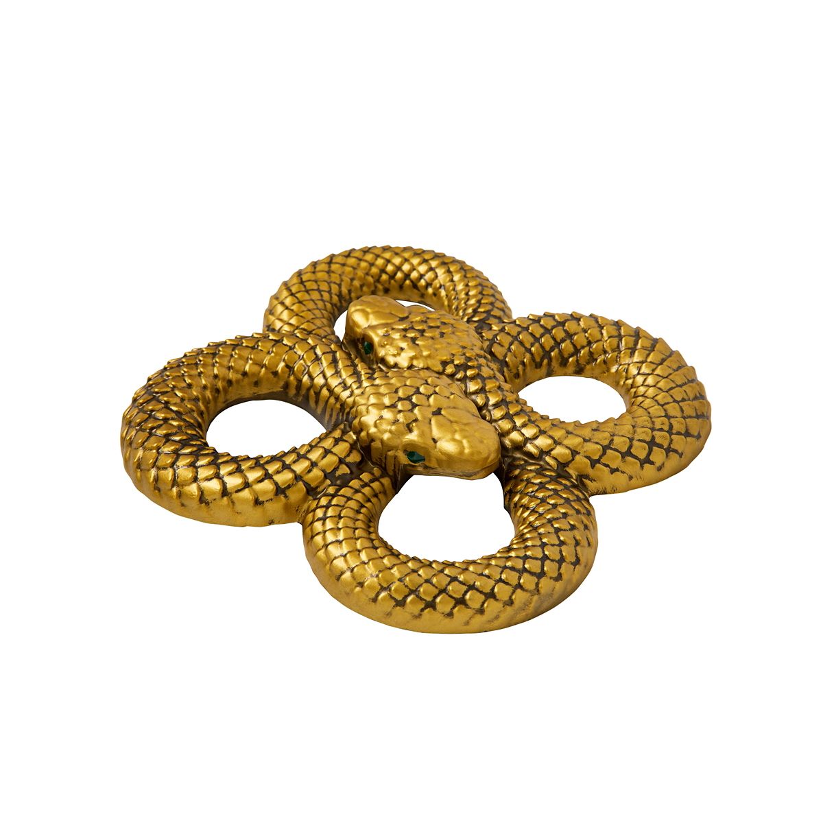 Medusa Curled Golden Snake Sign GOLD
