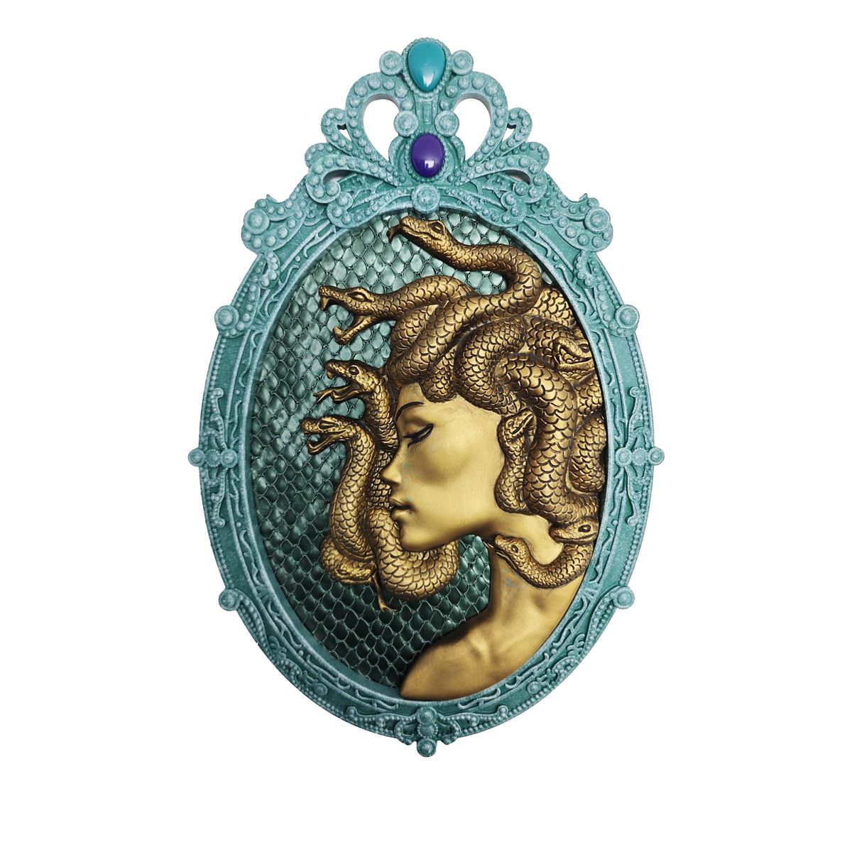 Medusa Portrait Sign GREEN - MULTI