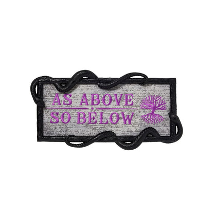 Mystical Arts as Above So Below Sign BLACK AND PURPLE