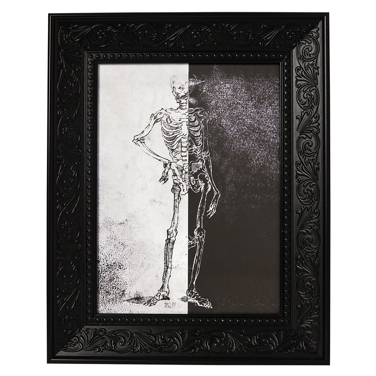 Gothic Noir Skeleton Framed Picture MULTI-COLOR