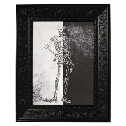 Gothic Noir Skeleton Framed Picture MULTI-COLOR