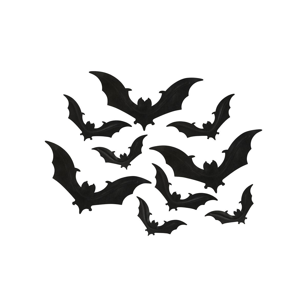 Gothic Noir Bat Decals - 9 Pack MULTI-COLOR
