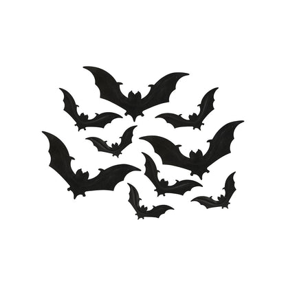 Gothic Noir Bat Decals - 9 Pack MULTI-COLOR