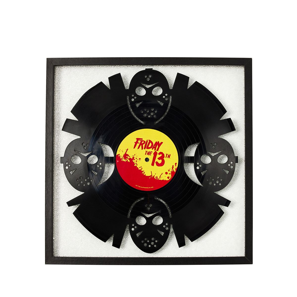 Jason Voorhees Vinyl Record Sign - Friday the 13th BLACK / MULTI