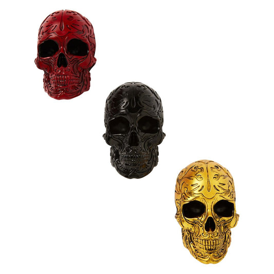 Gothic Noir Skull Wall Décor- 3 Pack MULTI-COLOR
