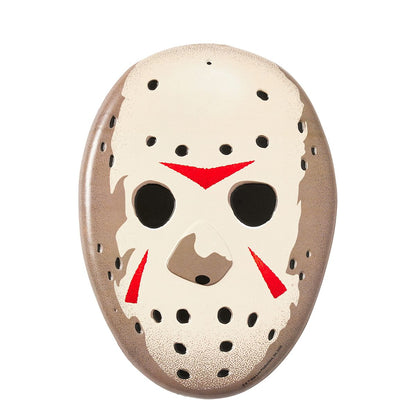 Jason Voorhees Metal Mask Sign - Friday the 13th WHITE - MULTI