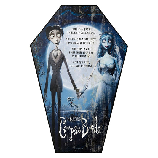 Corpse Bride Coffin Sign - 14 Inch. MULTI-COLOR