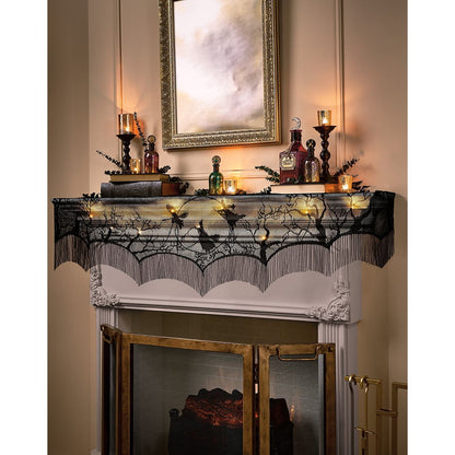 Light-Up LED Mantel Scarf - Hocus Pocus BLACK