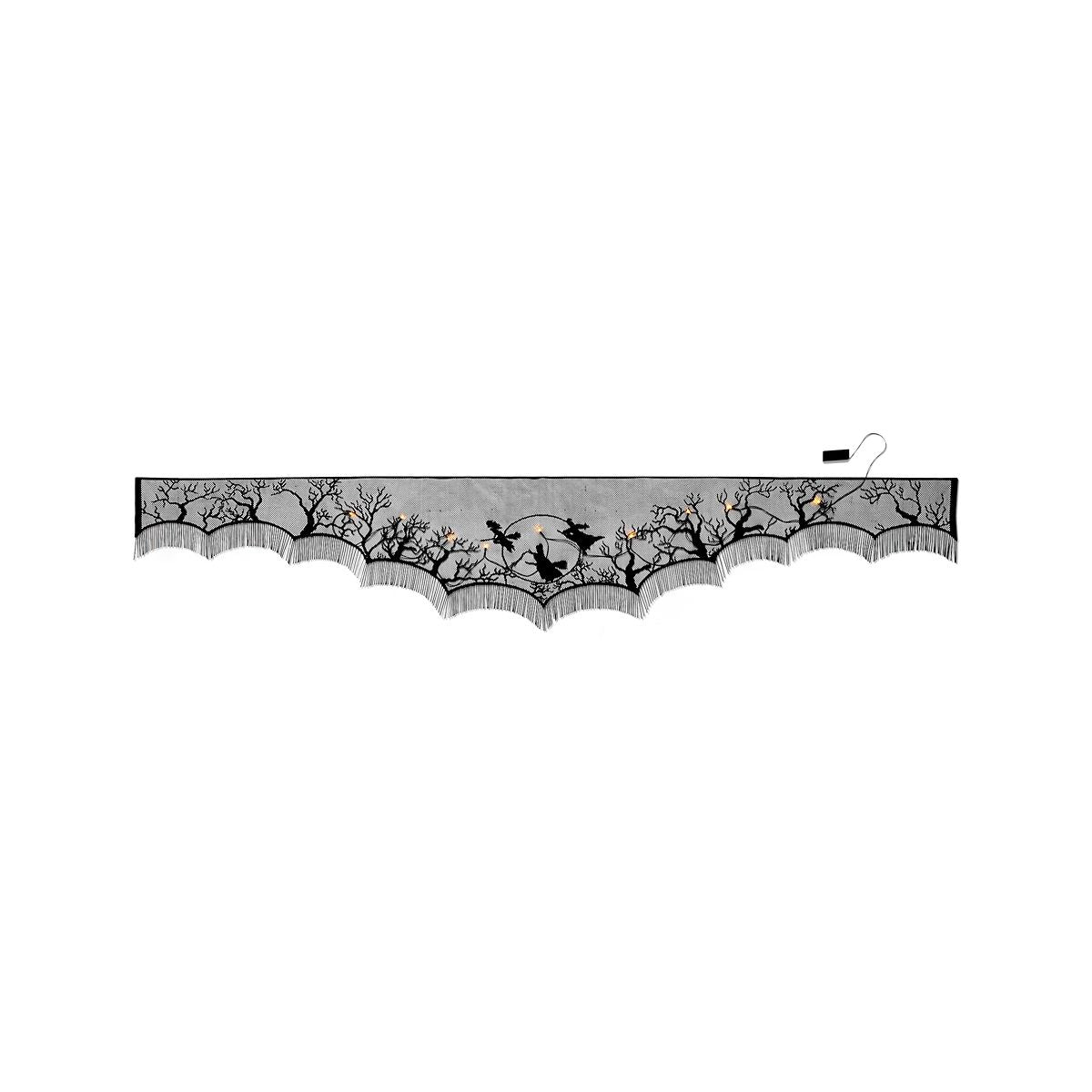 Light-Up LED Mantel Scarf - Hocus Pocus BLACK