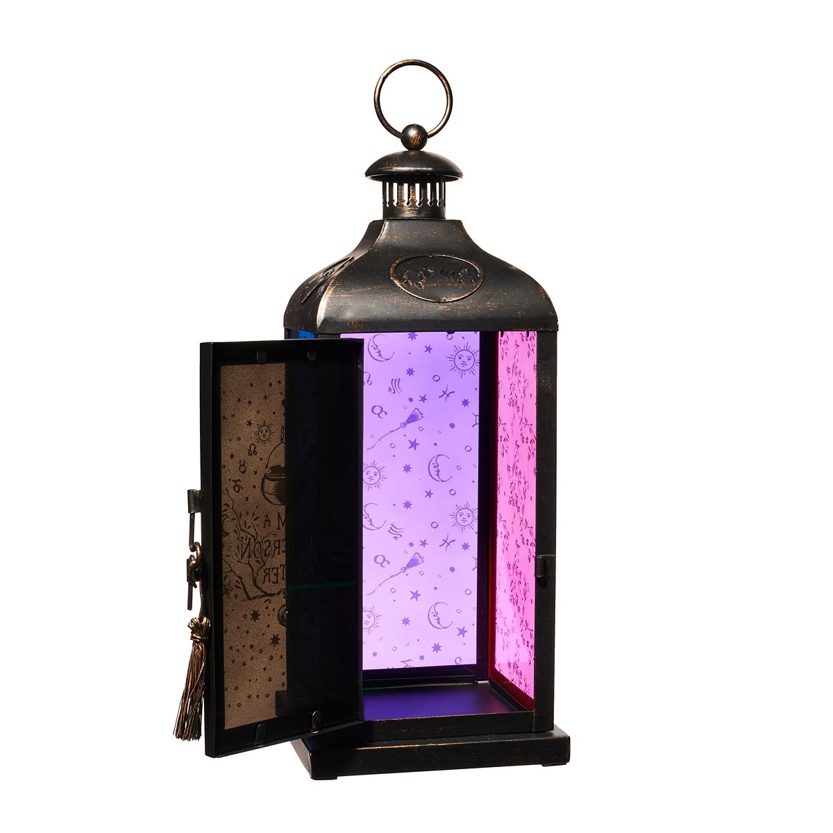 Hocus Pocus Multi-Colored Glass Lantern MULTI-COLOR