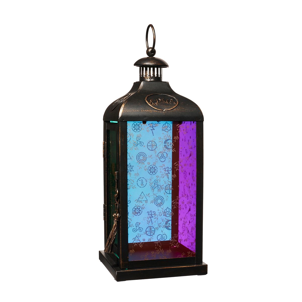 Hocus Pocus Multi-Colored Glass Lantern MULTI-COLOR