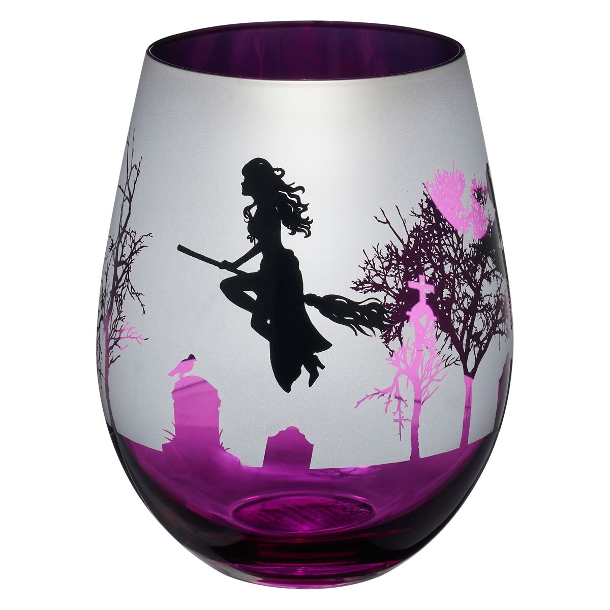 Hocus Pocus Frosted Stemless Glass - 16 oz. MULTI-COLOR
