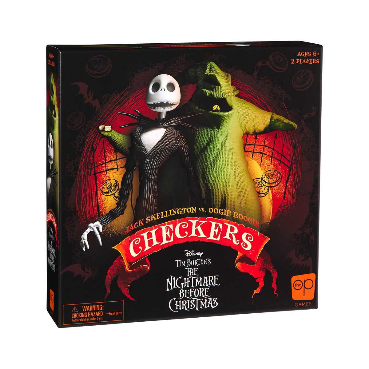 Jack Skellington vs. Oogie Boogie Checkers Set - The Nightmare Before Christmas MULTI-COLOR